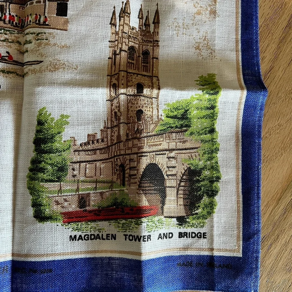 This is Oxford Irish Linen Tea Towel Wall Hanging Sewing Panel 18.5